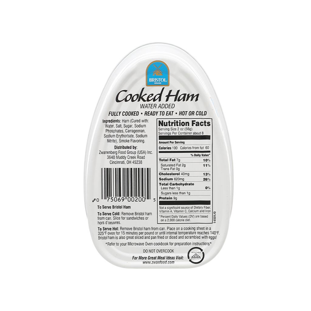 [Date 02/2027] Thịt hộp Ham Cooked Ham Water Added Mỹ 454g