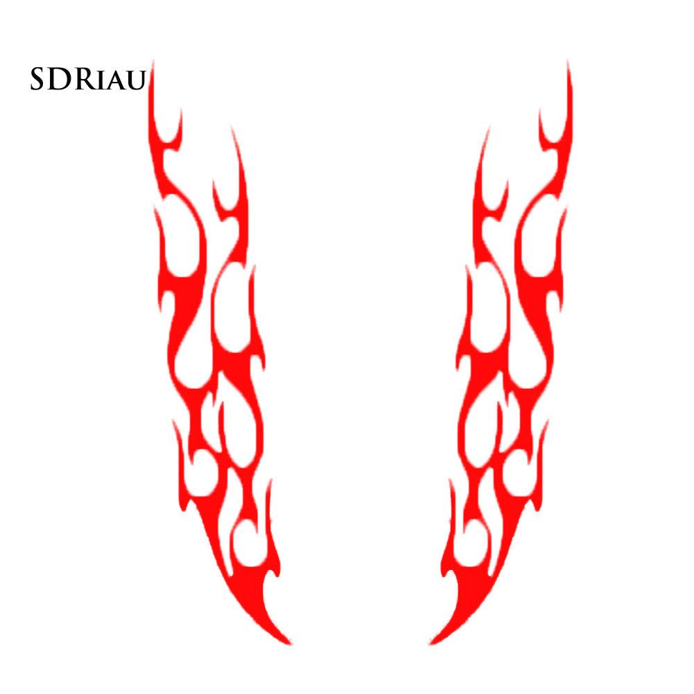 1 Cặp Decal Dán Trang Trí Xe Hơi Hình Ngọn Lửa