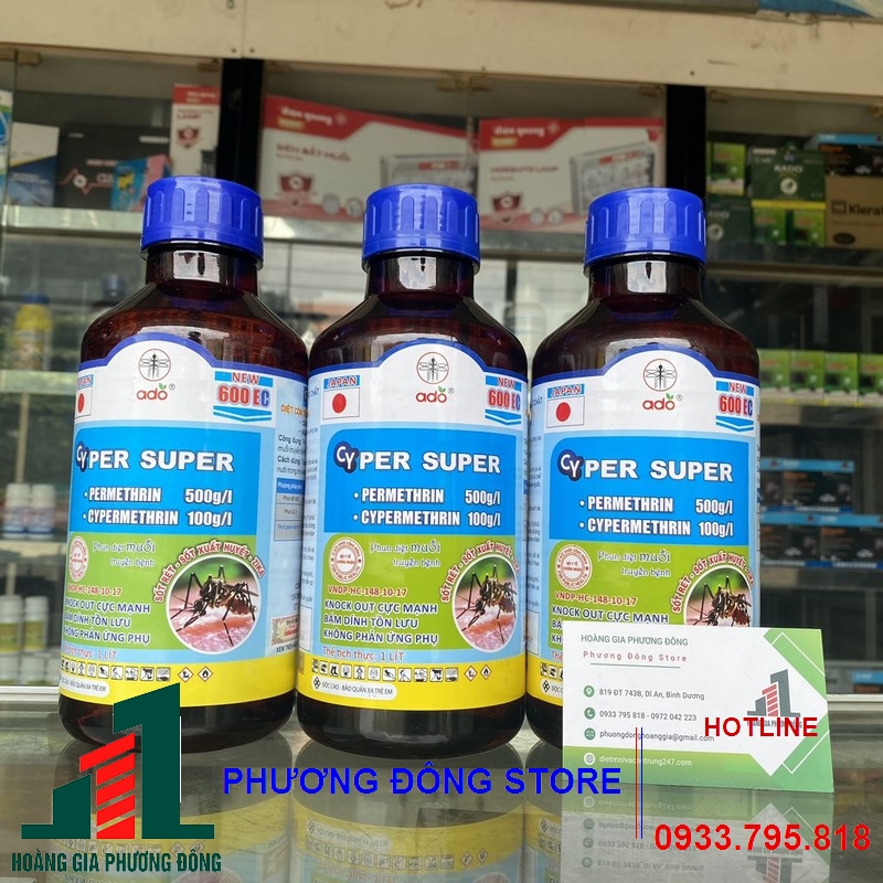 Thuốc diệt muỗi Cyper Super 600 EC _ chai 1 lít