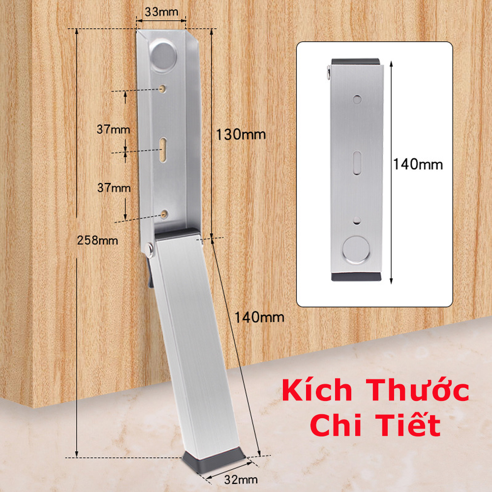 Chặn Cửa Gấp Gọn KUNBE Chống Gió Va Đập Có Thể Dán Hoặc Vít Phù Hợp Nhiều Loại Cửa