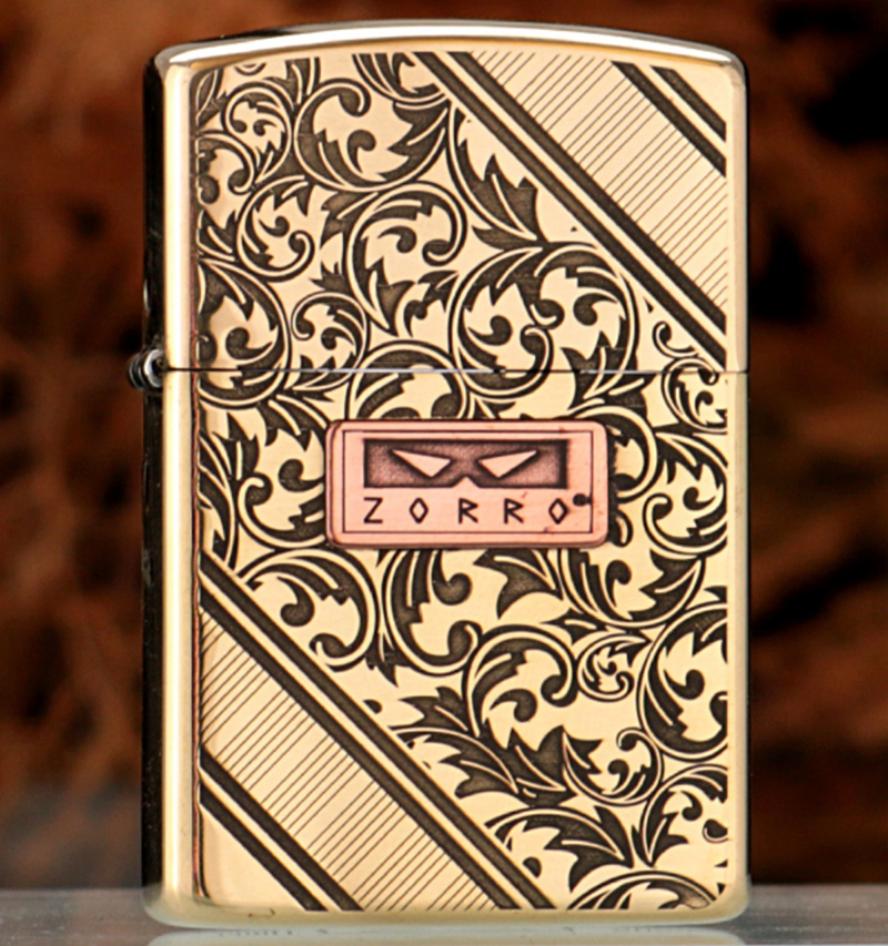 Vỏ Hột Quẹt Bật Lửa Xăng Đá Zorro Z2-1045 Họa Tiết Hoa Văn Cổ Điển - Nhiều Màu (Không Sẵn Xăng)