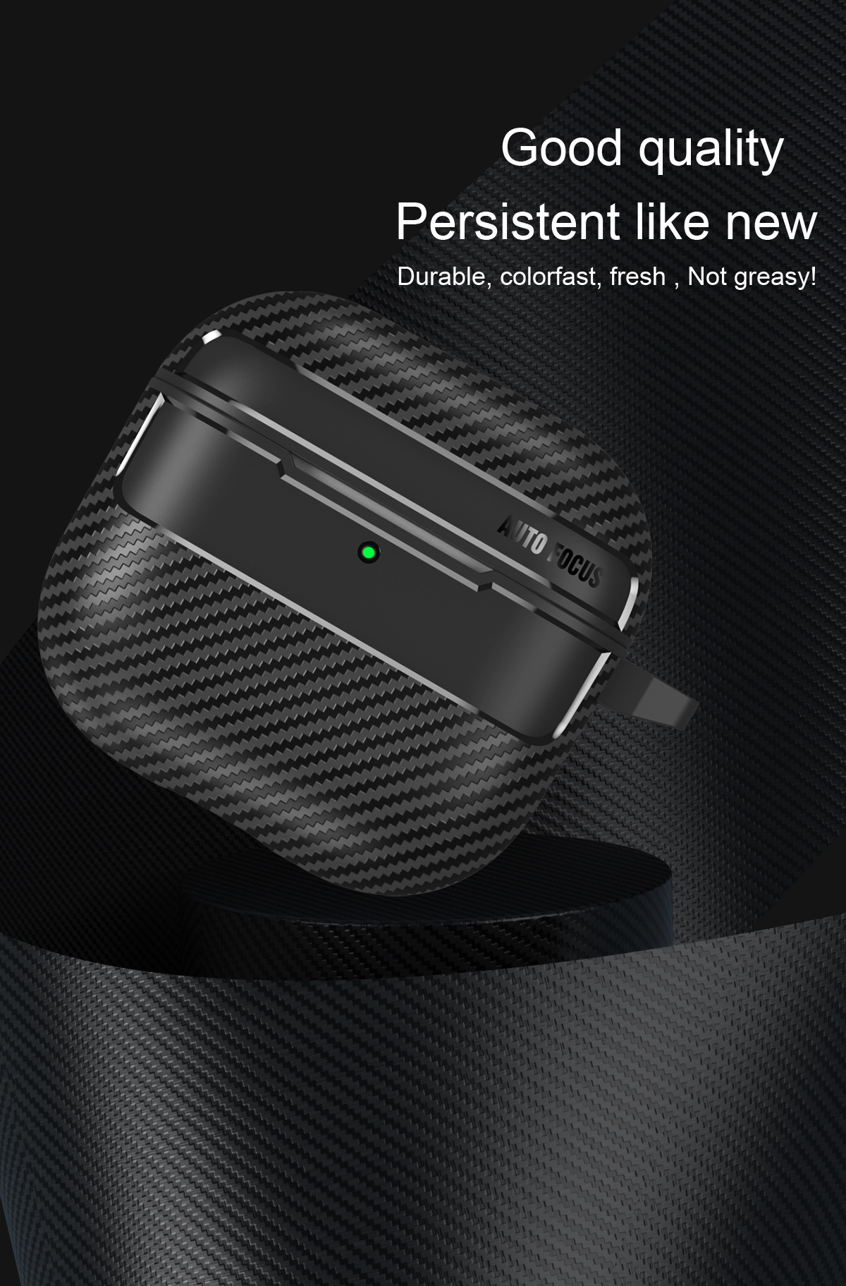 Bao Case Ốp TPU Carbon cho Airpods 4 - Hàng Chính Hãng