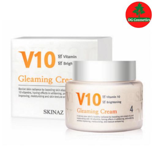 Kem V10 Gleaming Cream Skinaz Hàn Quốc 100ml Dưỡng Trắng Cao Cấp