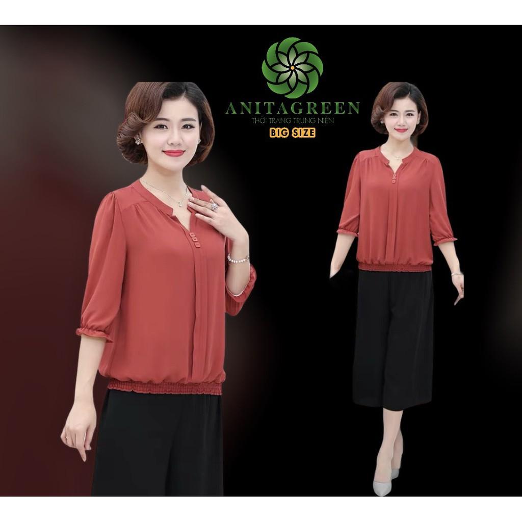 Áo trung niên tay lỡ co giãn - đồ trung niên AG100-1220