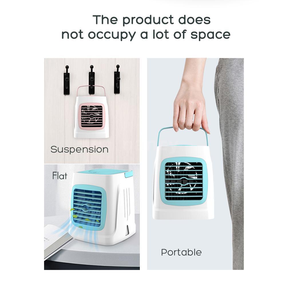 Quạt Điều Hòa Làm Mát Mini Có Chức Năng Phun Sương Và Chức Năng Làm Ẩm Không Khí
