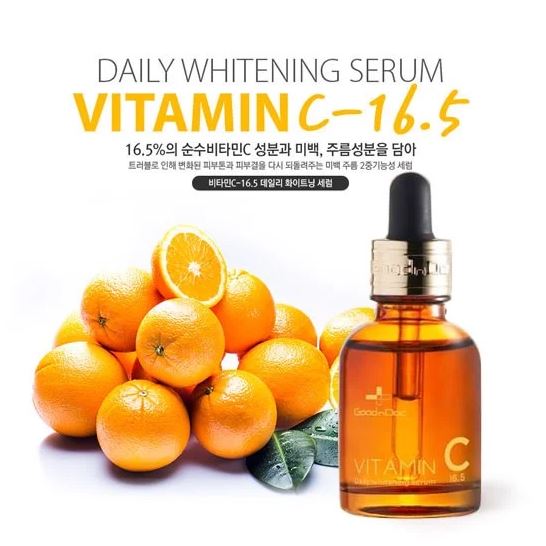 Serum dưỡng sáng mờ thâm nám Goodndoc Vitamin C-16.5 Daily Whitening Serum 30ml