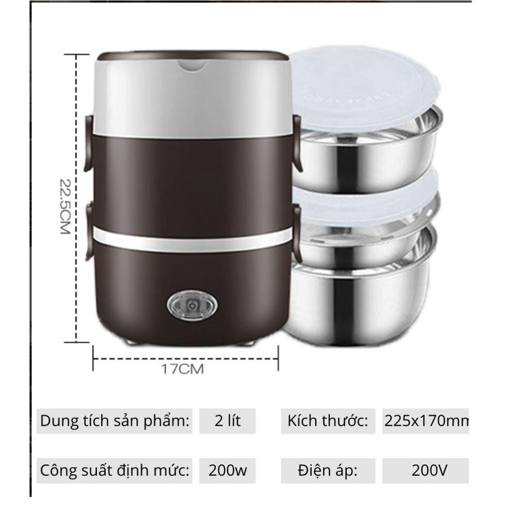 HỘP CƠM ĐIỆN VĂN PHÒNG LÀM NÓNG NHANH TẶNG ĐŨA MUỖNG INOX