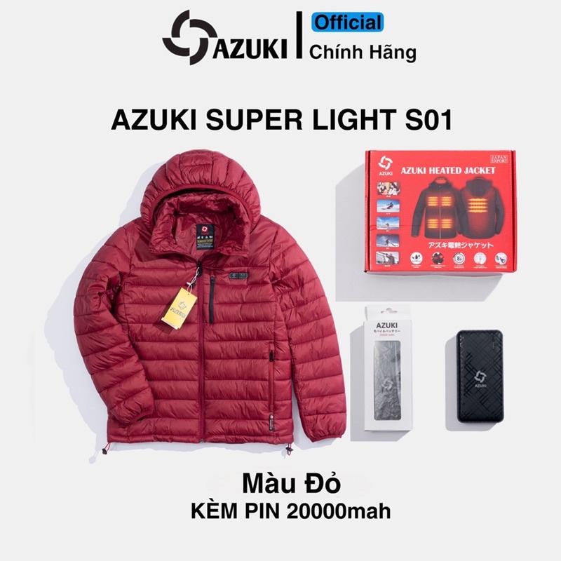 Áo Sưởi Ấm Nhật Bản Azuki Super Light S01 Siêu Nhẹ, Pin 20000mah Thời Gian Ấm 10 Tiếng, Bảo Hành 12 Tháng