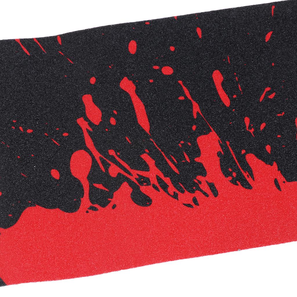 Skateboard Deck Sandpaper Grip Tape Griptape Sheet 84 x 23cm Black and red