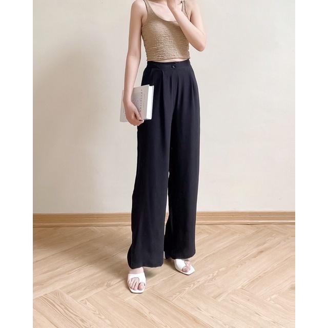 Quần suông culottes nữ chun sau ly bụng 72q01 by germe