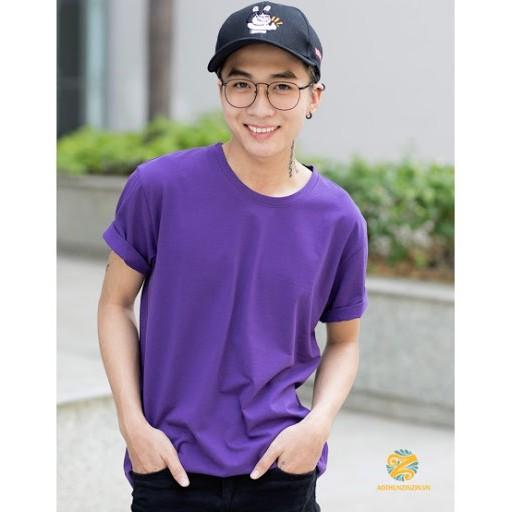 Áo Thun Màu Tím Đậm vải Dày Đẹp