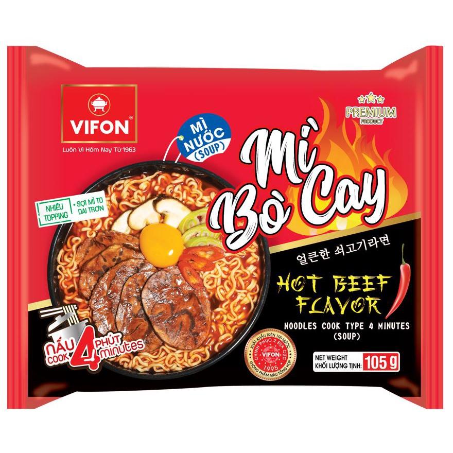 Thùng 24 Mì Bò Cay VIFON (105g / Gói)