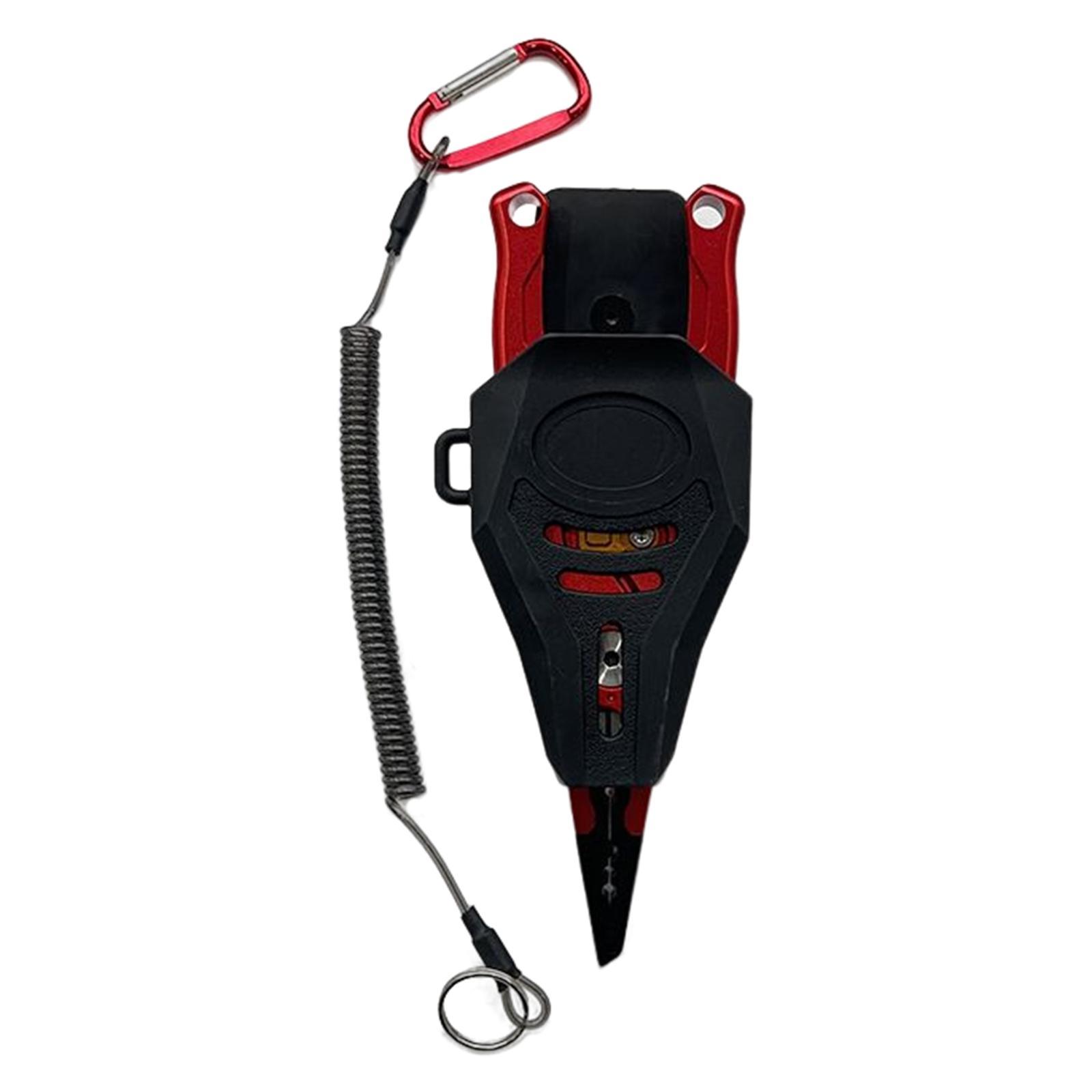 Fishing Pliers, Aluminum Alloy Hook Remover for Freshwater Saltwater Fishing Equipped with Lanyard