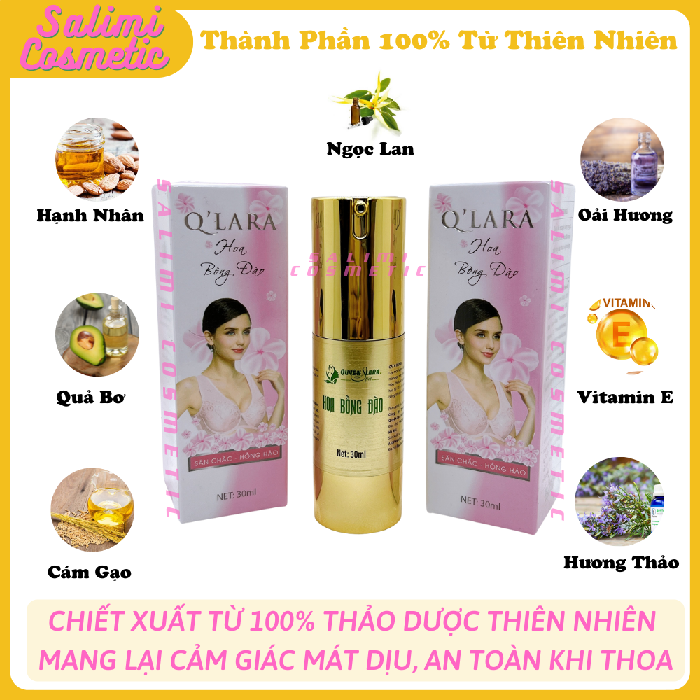 Tinh Dầu Massage Da Vùng Ngực HOA BỒNG ĐÀO - Giúp Nở Và Săn Chắc Ngực, Làm Căng Đầy, Góp Phần Tăng Kích Thước, Chống Chảy Xệ Vùng Ngực | Dung Tích 30ml