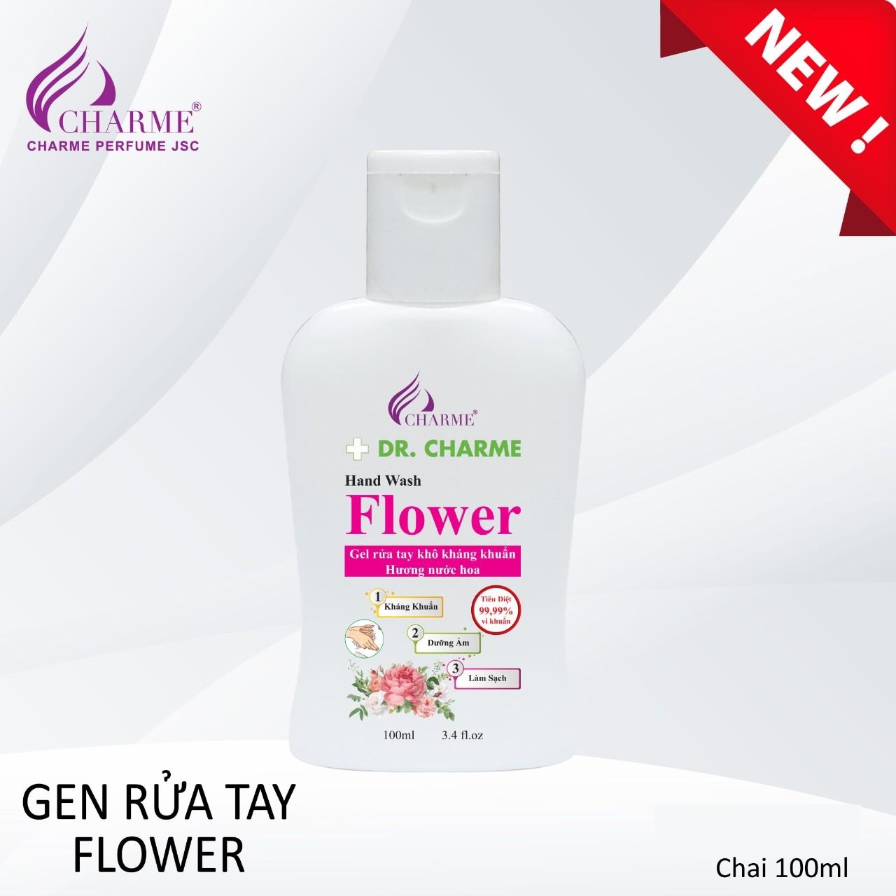 Rửa Tay Khô Kháng Khuẩn Hương Nước Hoa DR. CHARME Flower 100ml