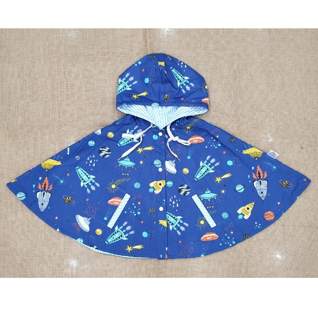 Áo khoác chống nắng cho bé trai bé gái 4 mùa kiểu áo cánh dơi poncho  phi thuyền vũ trụ phi hành gia đáng yêu dễ thương cho bé từ sơ sinh đến 12 tuổi