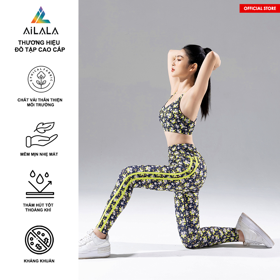 Bộ quần áo thể thao nữ AiLALA LUX57, Đồ tập Yoga Gym Pilates, chất vải Hi-tech cao cấp