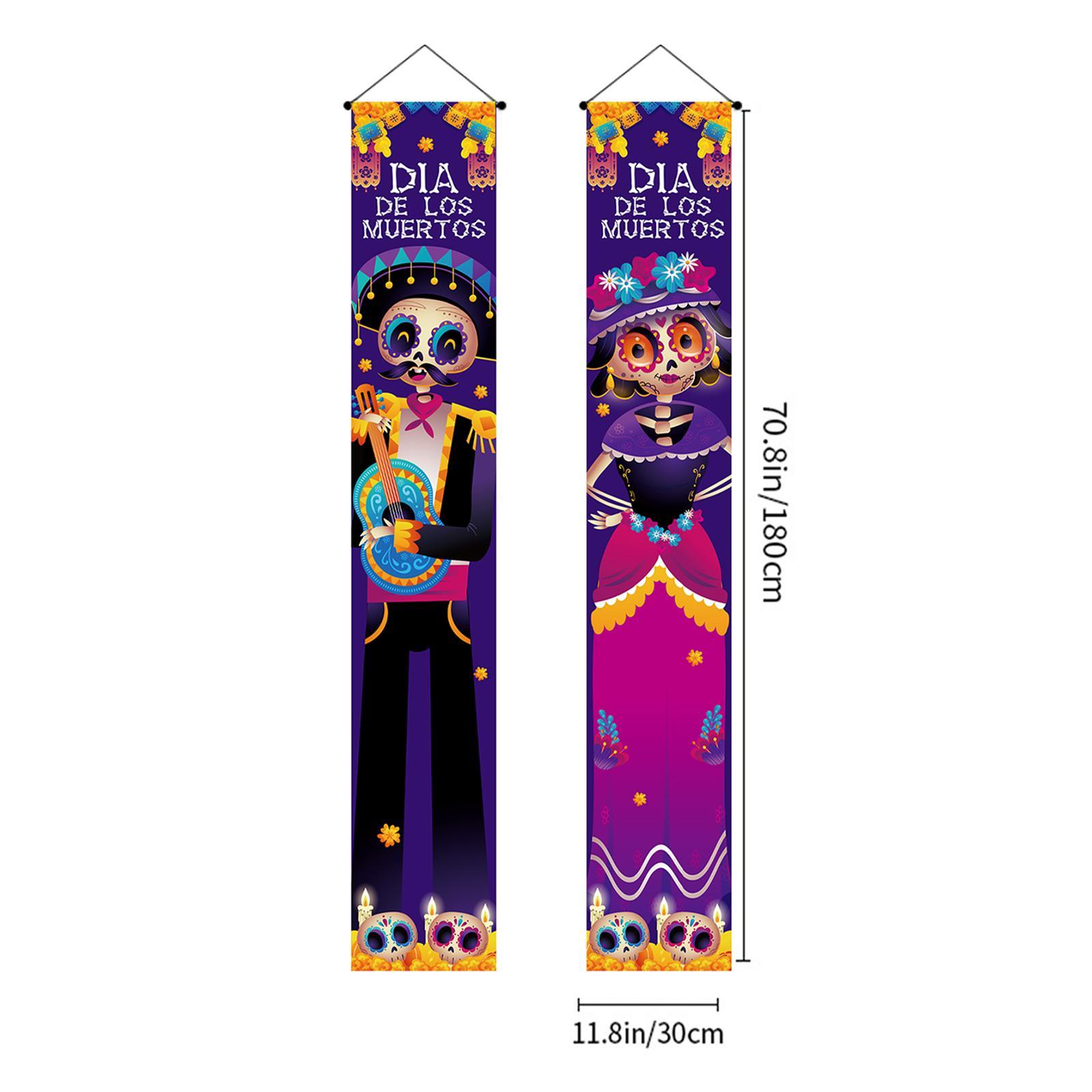 Halloween Banners Holiday Bunting Couplet Home Decor Hanging Sign Porch Sign