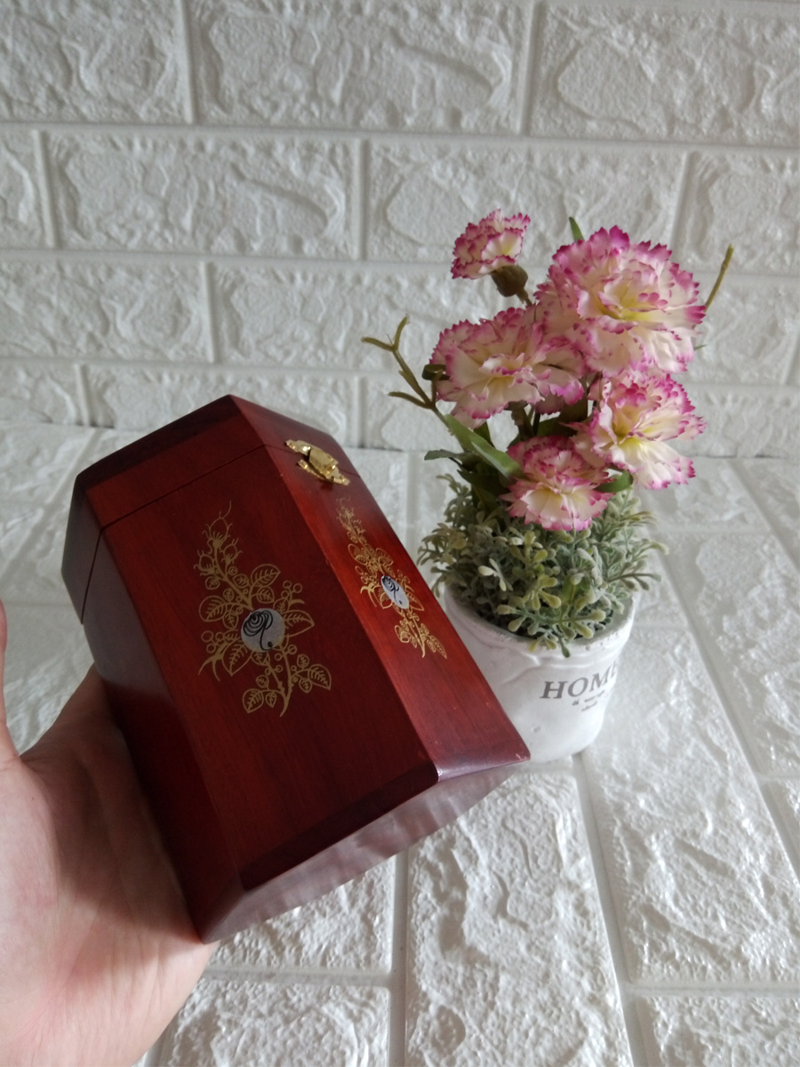 Hộp đựng gói trà gỗ hương đỏ quý hiếm kèm hộp tăm CHTN01
