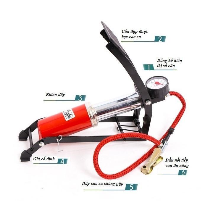 Bơm Đạp Chân Đa Năng Mini Cho Ô Tô Xe Máy Xilanh Nhập Khẩu Và Phân Phối Bởi Stanlay,