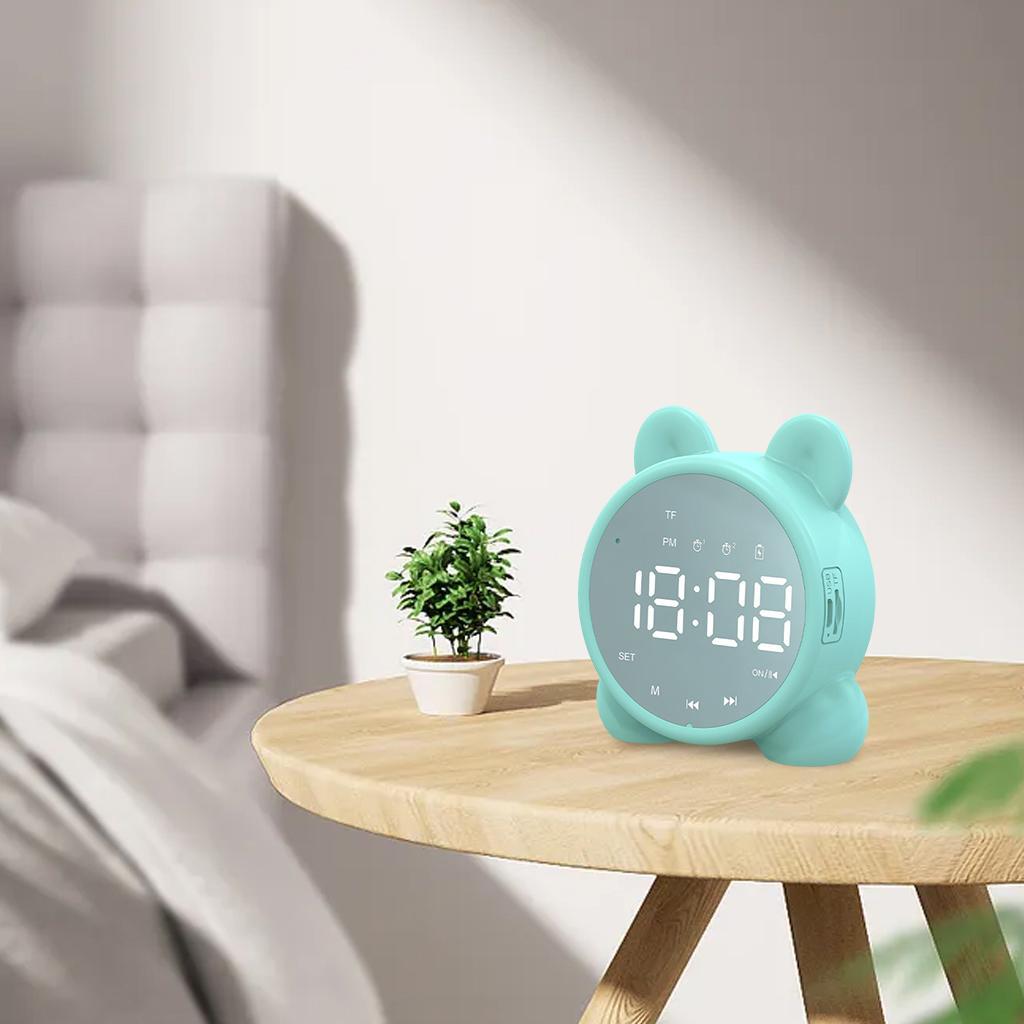 2x Bluetooth Speaker Alarm Clock USB Charging Handsfree  Room