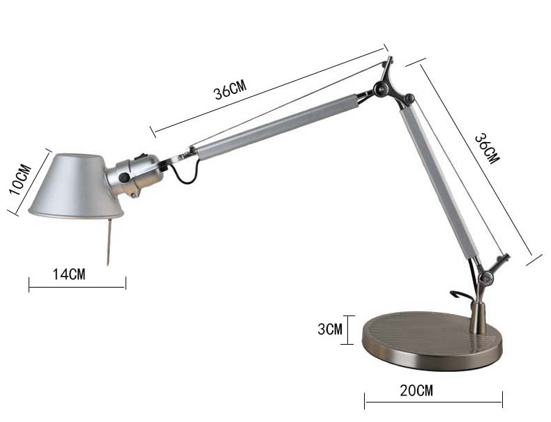 Đèn để bàn - đèn bàn làm việc - đèn bàn học - đèn đọc sách SKEN inox cao cấp - kèm bóng LED chống lóa cận