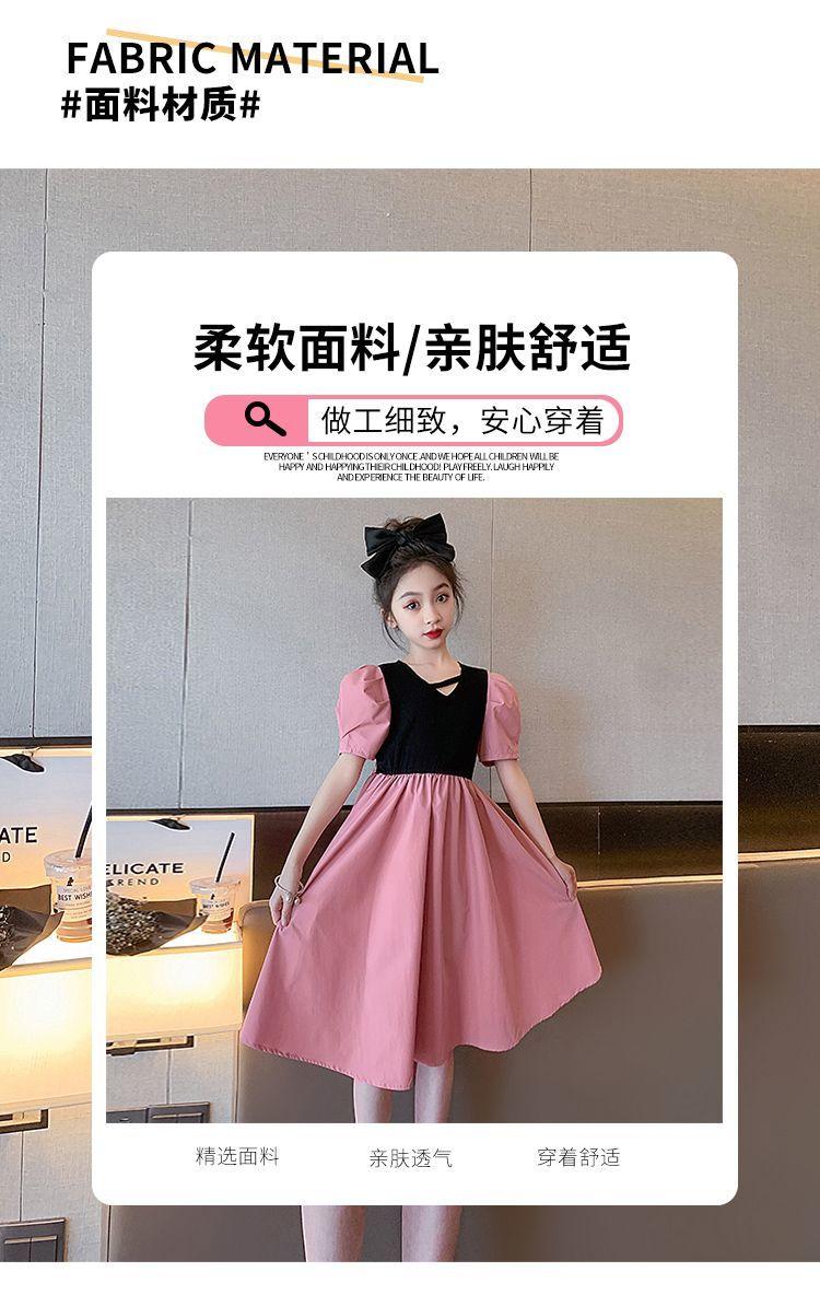 DONGSHOP HOT Cô gái ăn mặc váy trẻ em mùa hè 2023 Oceanic công chúa váy cô gái bowknot mỏng bông vải váy