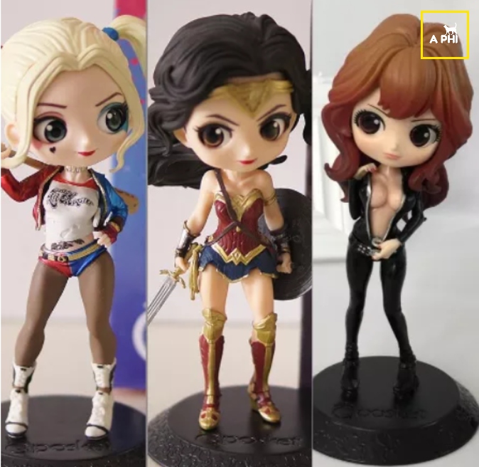 Mô hình nhân vật Harley Quinn, Black Widow, Wonder Woman trang trí bàn làm việc, bánh kem, tặng quà