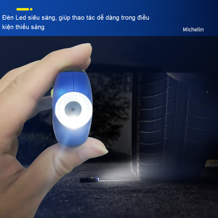 Đồng hồ đo áp suất lốp điện tử Michelin M2209, màn hình LCD 1 inch, đơn vị đo Psi, Kpa, Bar, At - Hàng Chính Hãng