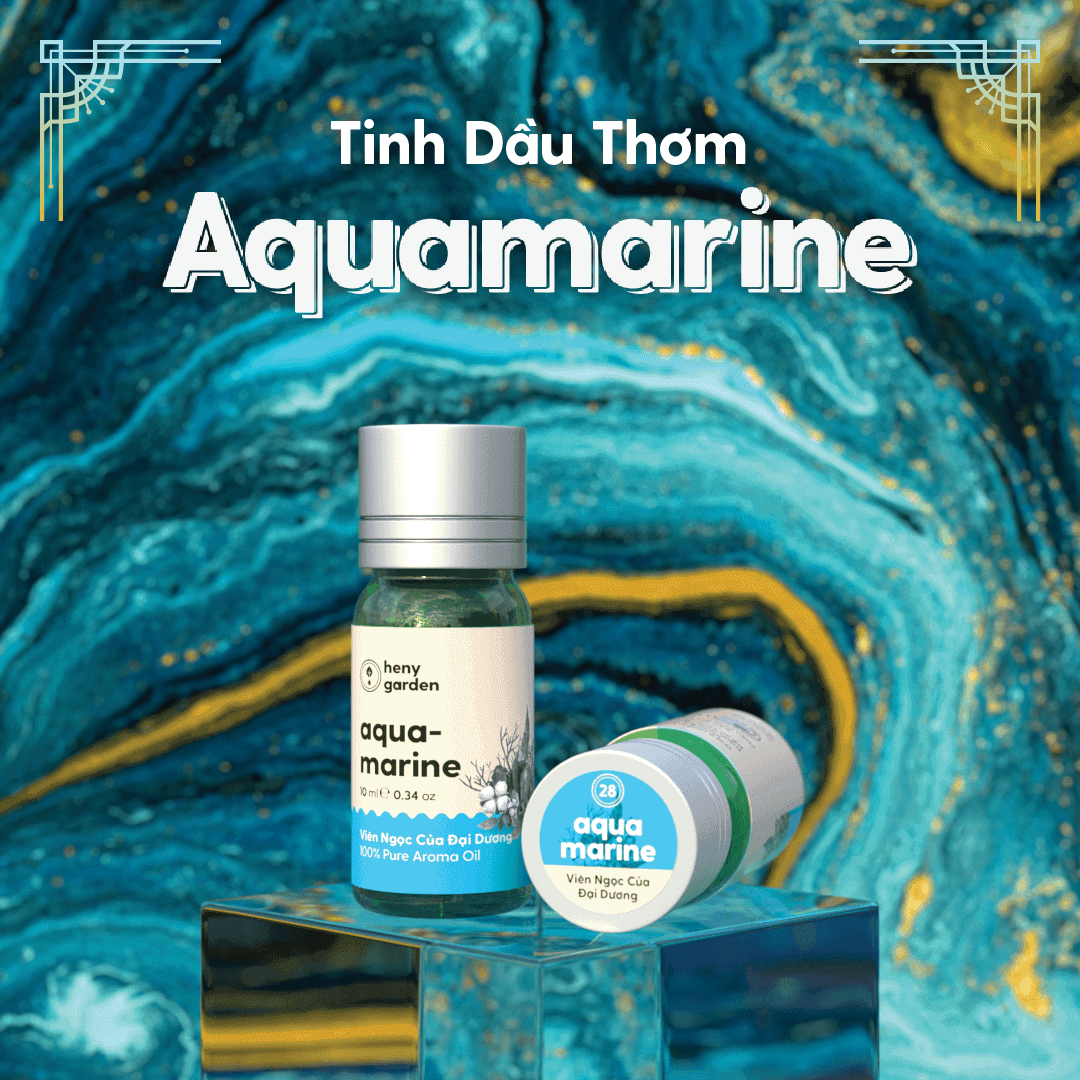 Tinh Dầu Thơm Aquamarine Heny Garden – Tinh Dầu Phối Hương Xông Phòng, Làm Nến Thơm Handmade, Giúp Giảm Stress & Khử Mùi Hiệu Quả – Tặng Mẫu Thử Tinh Dầu Với Mỗi Đơn Hàng