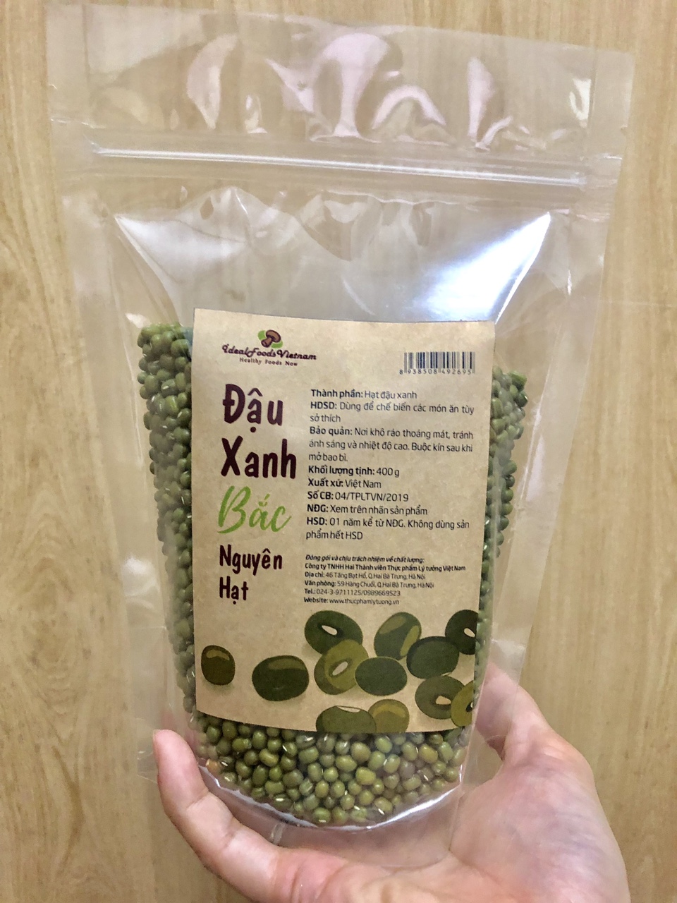 Đậu Xanh Bắc Nguyên Hạt Lý Tưởng 400g , Đỗ Xanh Việt Nam, Đậu Đỗ Không Chất Bảo Quản