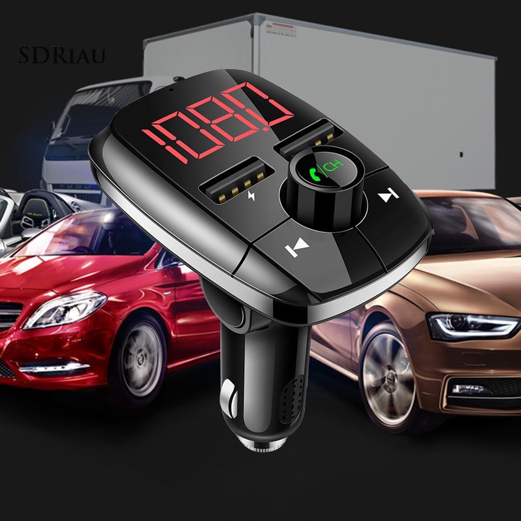*QCDZ* T50 FM Transmitter Quick Charging Digital Display Built-in MIC Car Bluetooth FM MP3 Player for Automobile