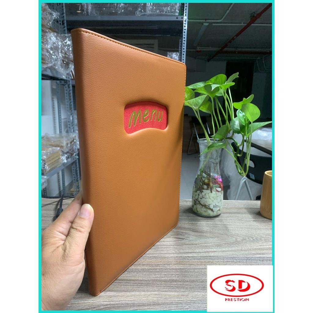 CUỐN BÌA MENU DA 10 LÁ  A4 đủ 04 màu ( 23x32 cm )