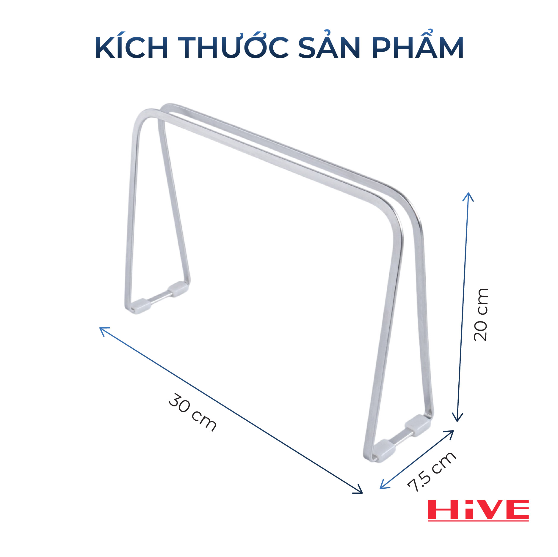 Kệ treo khăn 2 ngăn HiVE Inox 304