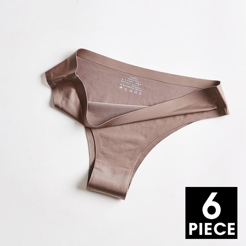 6 Cái/lốc Sexy Quần Lót Liền Mạch Thông Quần Đùi Bộ Cực Quần Lót Nữ Dây Resin Thấp Cắt Quần Quần Lót Ren Nữ # F