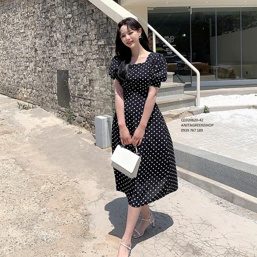Q1020620 ĐẦM MAXI CHẤM BI