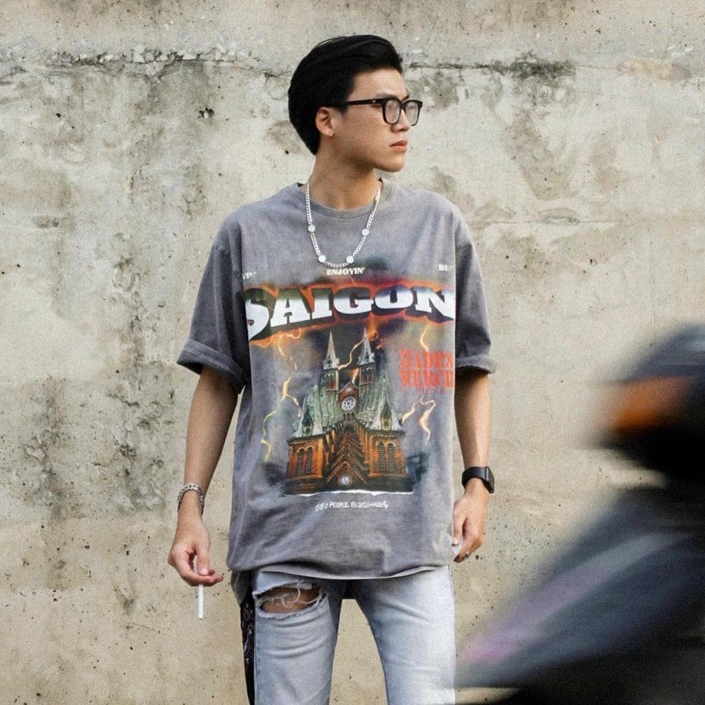 Áo Thun Local Brand Hades Loang Nhuộm Nam Nữ Tay Lỡ Oversize Unisex Full Mạc