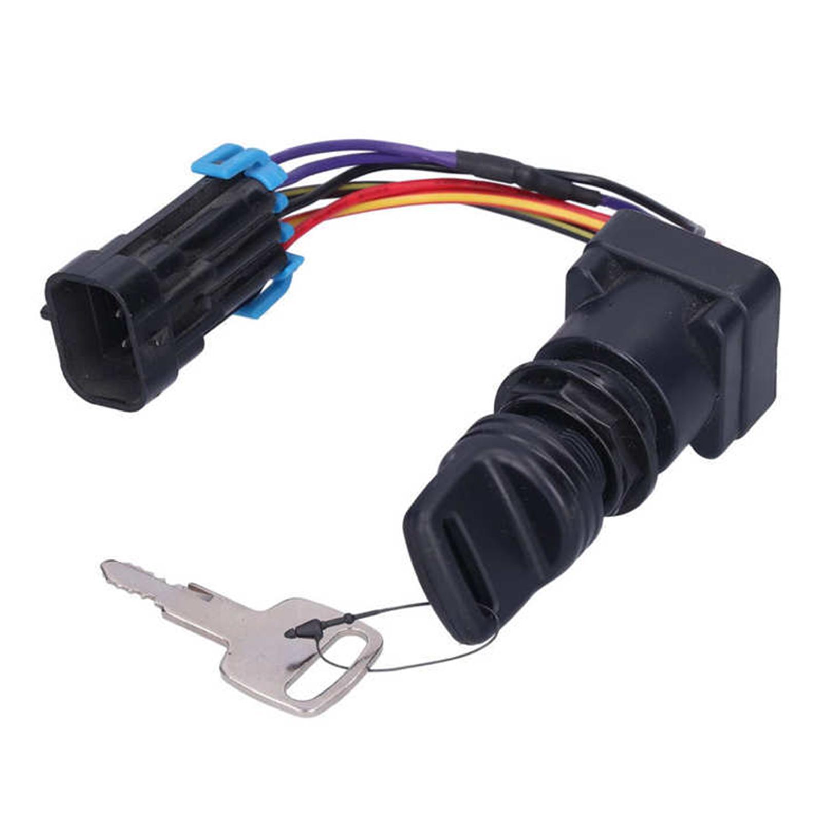 High Performance Boat Ignition Switch with Key Durable 893353A03 for Outboard Motor Control Box Replacement Boat Accessories Refitting