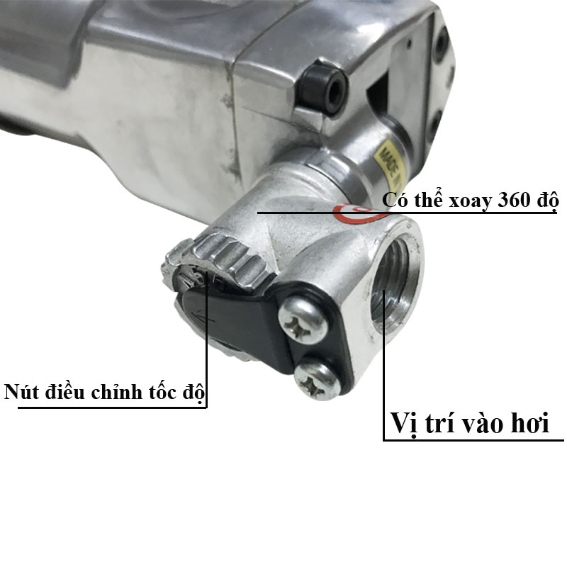 Súng Mở Tuýp Bằng Hơi 3/8&quot; Cao Cấp (Cánh Bướm)