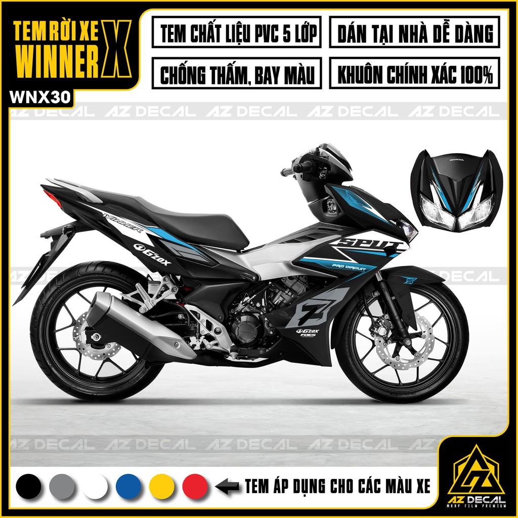 Tem Rời Dán Xe Winner X Phong Cách Sport | WNX30 | Decal Chế Xe Máy Cắt CNC Khuôn Sẵn, Chống Nước, Chống Bay Màu