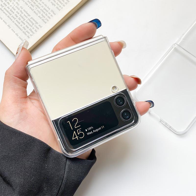 Ốp Lưng Cho Samsung Z Flip 4 / Z Flip 3 Trong Suốt Nhựa Cứng Mỏng - BUM STORE GALAXY CASE