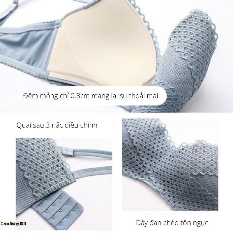 Set Đồ Lót ️️ Bộ Đồ Lót Ren - Bộ Đồ Lót Sweer Girl Đệm Mỏng, Không Gọng 994 siêu ngọt ngào quyến rũ