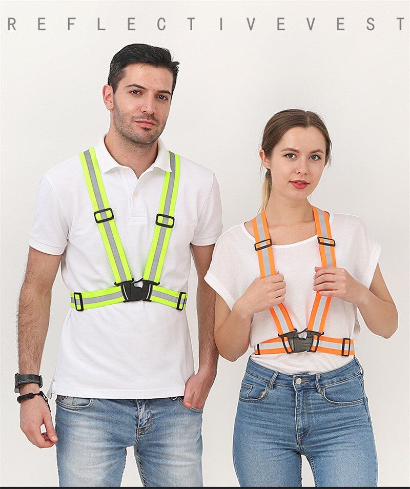 Combo 2 Áo Dây Phản Quang Nam Nữ Với Dây Thun Đàn Hồi Co Giãn An Toàn Đi Xe Đạp, Xe Máy Và Đi Phượt Mai Lee