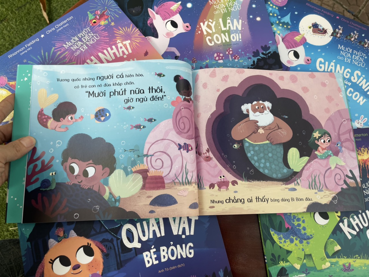 combo 6 tập – MƯỜI PHÚT NỮA ĐẾN GIỜ ĐI NGỦ – Crabit Kidbooks – in màu toàn bộ