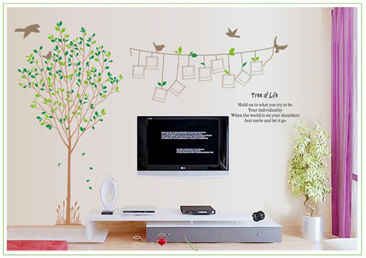 Decal dán tường Cây xanh khung ảnh số 11 trang trí nhà cửa đẹp, sáng tạo