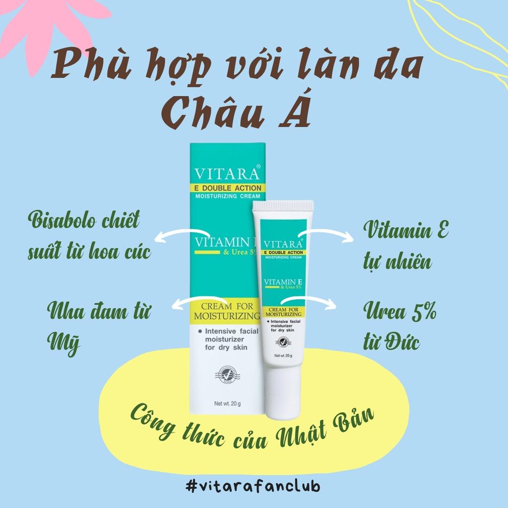 Kem dưỡng ẩm Vitara E Double Action Moistruring ngừa lão hóa, da nhăn và se khít lỗ chân lông 20g