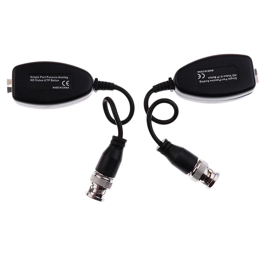 2Pcs Single Port Passive Analog HD Video UTP Balun for HD-CVI/TVI/AHD Camera