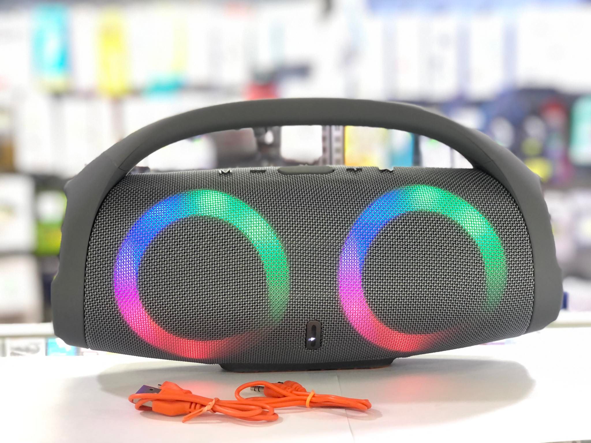 LOA BLUETOOTH BOOMBOX X2 CÓ LED - ÂM THANH HAY, BASS MẠNH MẼ -XÁCH TAY TIỆN LỢI