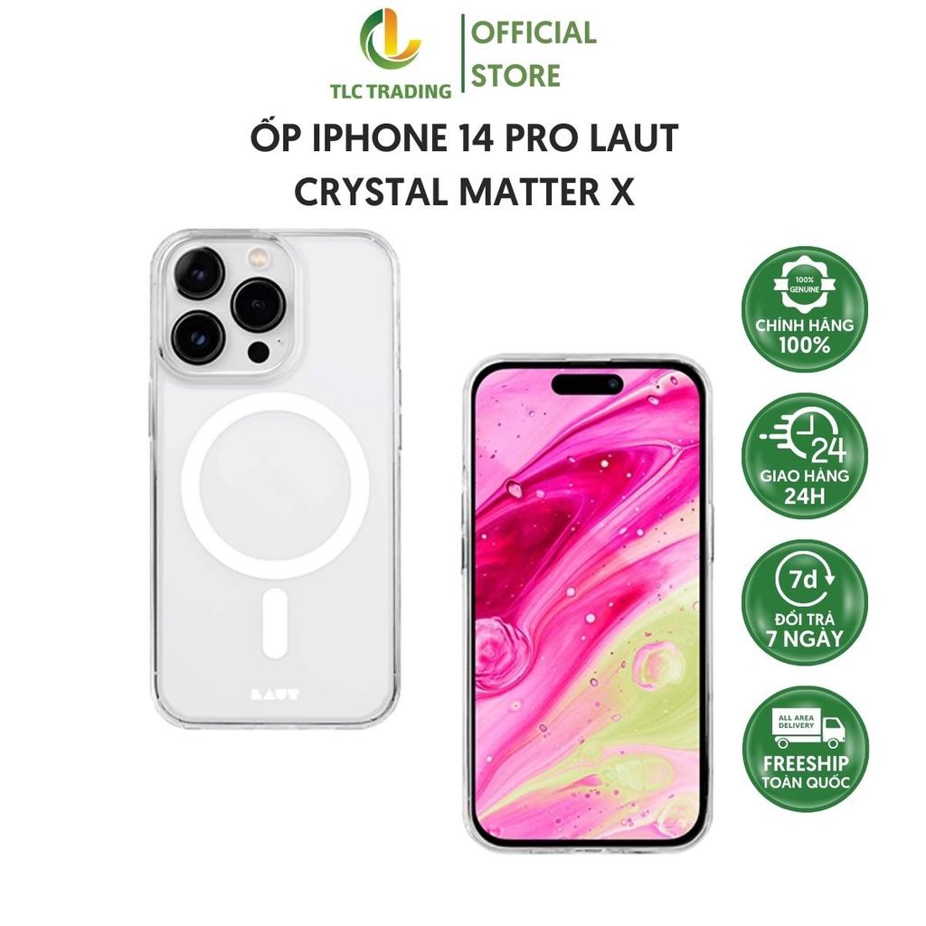 Ốp Lưng Dành Cho IPhone 14 Pro LAUT Crystal Matter X Trong Suốt Nhựa Cứng Đa Năng Chống Bẩn Ố - Hàng chính hãng