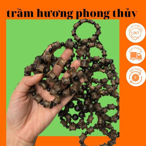 Vòng đơn trúc kiểu trầm hương sánh chìm